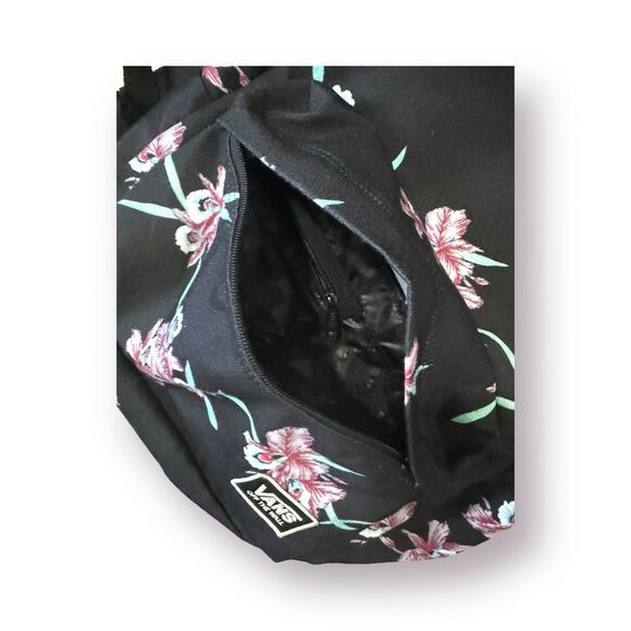 Vans Black Rose Backpack School Bag - Picture 3 of 4